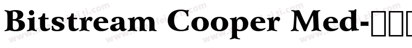 Bitstream Cooper Med字体转换
